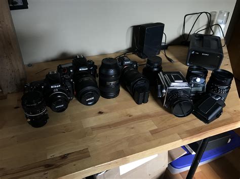 My arsenal before it's all packed away for the move north! : Cameras