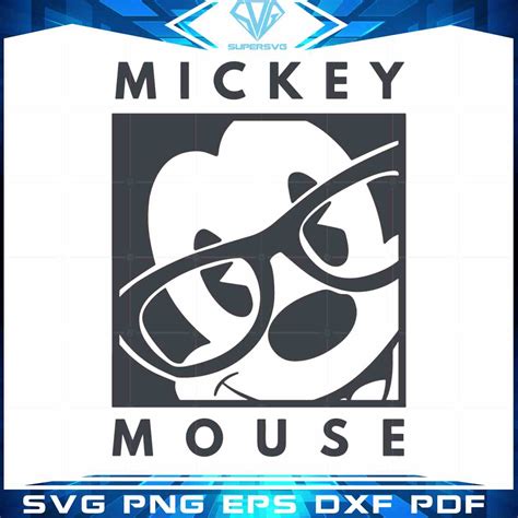 Cute Mickey Glasses Svg Cutting File
