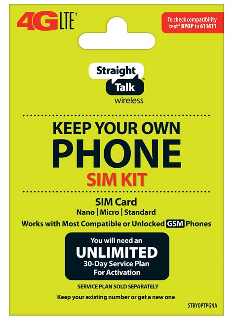 Straight talk is a prepaid cell phone service from tracfone wireless. Straight Talk Keep Your Own Phone SIM Card Kit - AT&T GSM ...