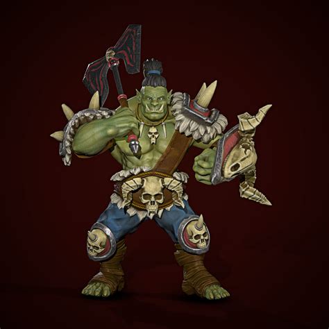 3d Model Big Orc Game Ready Low Poly 3d Model Vr Ar Low Poly