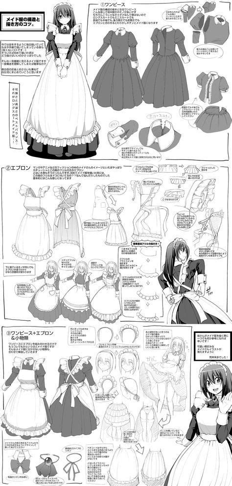 Maid Uniforms Manga Clothes Maid Outfit Drawing Clothes