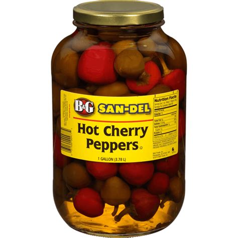 Bandg® San Del Hot Cherry Peppers 1 Gal Jar Shop Foodtown