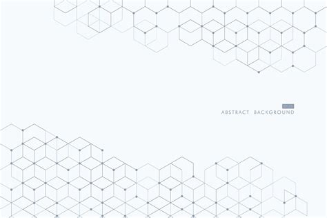 Modern Geometric White Background With Hexagon Cubes Abstract
