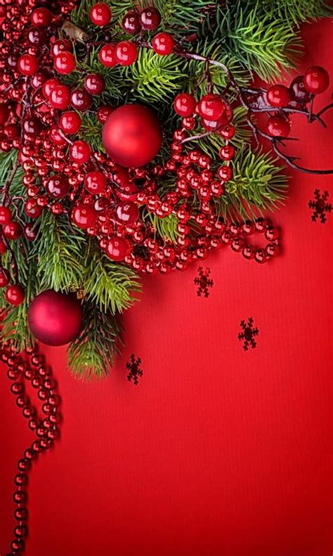 Download 480x800 Red Christmas Decoration Cell Phone Wallpaper