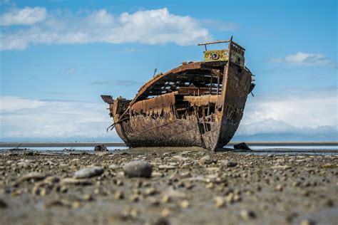 Ruined Ship On Shore Photo Free New Zealand Image On Unsplash