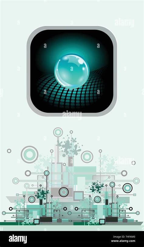 Sphere As Button Hi Tech Abstract Background Stock Vector Image And Art
