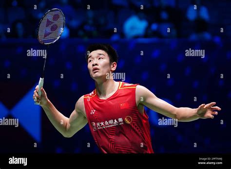 china s li shi feng in action against anders antonsen not pictured during day five of the