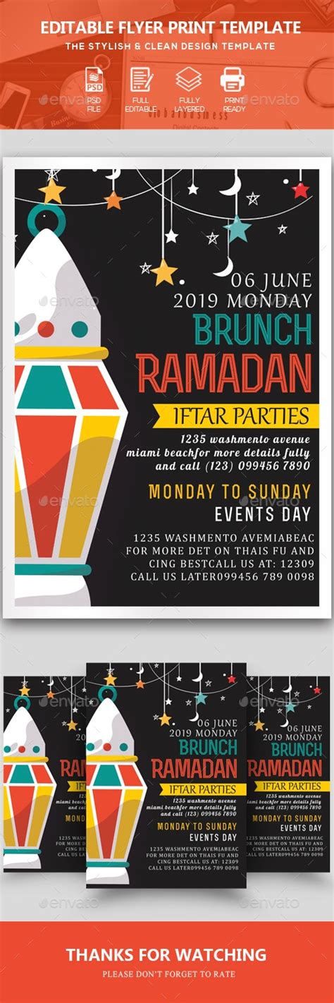 Ramadan Mubarak Flyer Template By Businessflyers Graphicriver