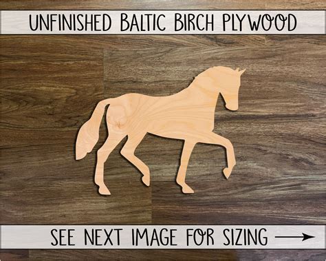 Horse Cut out Unfinished Wood Cutout Shapes Laser Cut DIY | Etsy