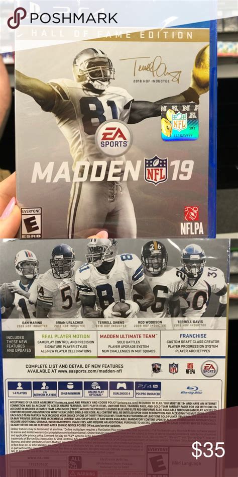 Ps4 Madden ‘19 Hall Of Fame Edition Video Game Hall Of Fame Video