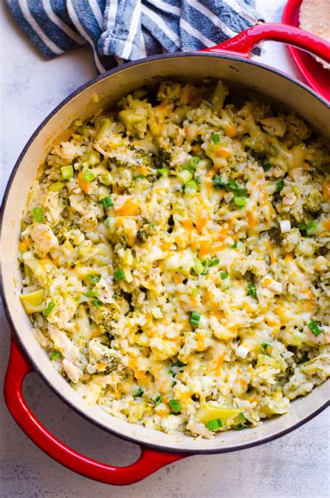 Sprinkle with remaining 3/4 cup cheese. Healthy Chicken and Rice Casserole Recipe - iFOODreal.com