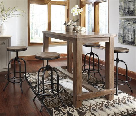 A wide range of colors and materials by the famous american manufacturers straight to your dining room! Pinnadel 5-Piece Bar Table Set with Industrial Style ...