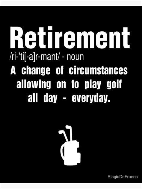 Funny Retirement T Golf Player Golfer Poster For Sale By