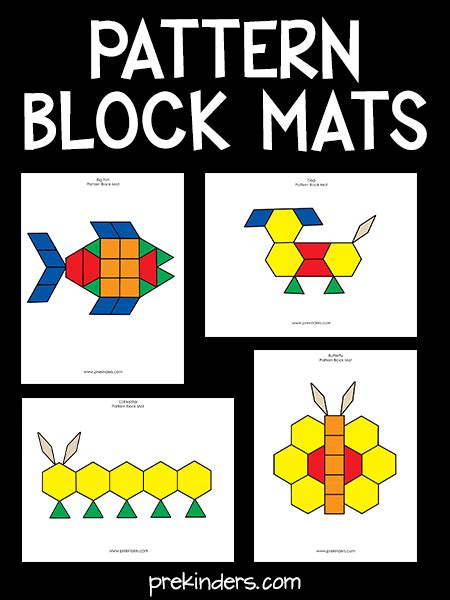 pattern block mats prekinders preschool patterns
