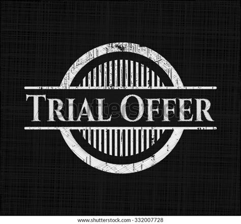 Trial Offer Chalkboard Texture Stock Vector Royalty Free 332007728