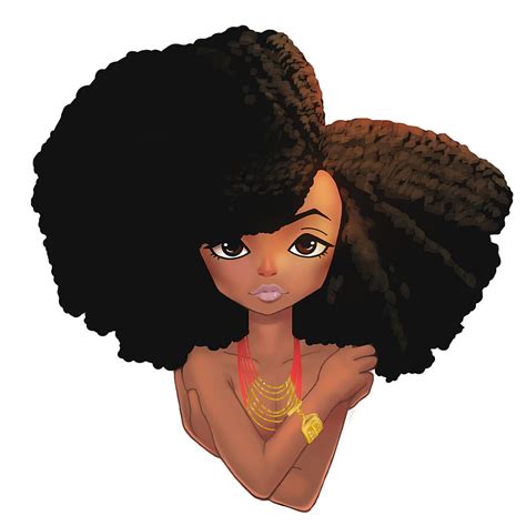 Naturally Fabulous Afro Excellence Anime Chibi Style Natural Hair Hd