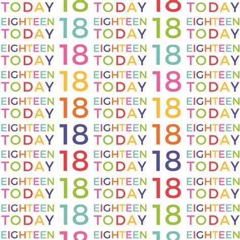 What to give your daughter and son for their 18th birthday? 18th Birthday Wrapping Paper Set By Studio 9 Ltd ...