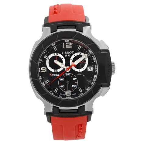 tissot t race chronograph steel black dial quartz mens watch t048 417 37 057 00 for sale at 1stdibs