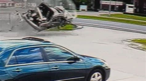 Shocking Car Crash Caught On Surveillance Camera Nbc News