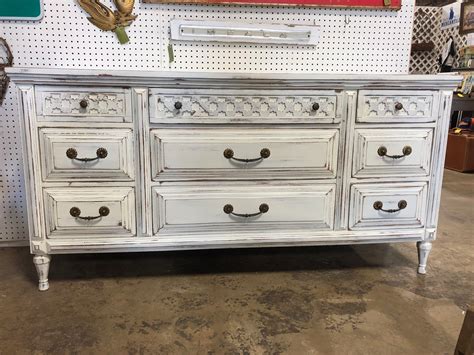 Solid Wood Dresser Painted In Antique White By General Finishes Solid