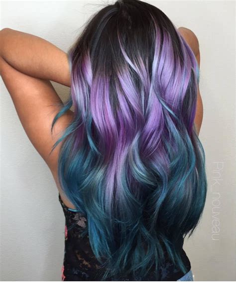 Pin By Jamie Pent On The Mane Thing Is Blue Ombre Hair Purple