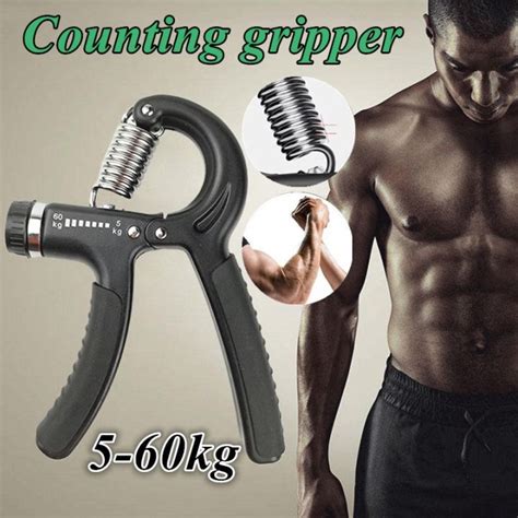 Ripper R Shape Adjustable Countable Hand Grip Strength Exercise