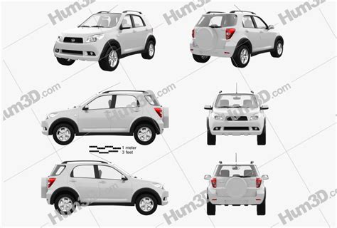 Daihatsu Terios 2011 Blueprint Template 3DModels