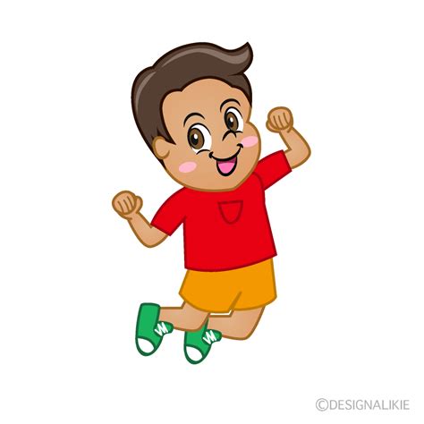 Jumping Boy Cartoon Free Png Image｜illustoon