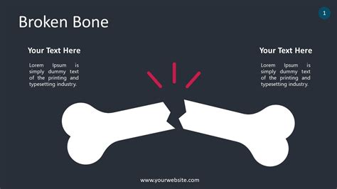 Free Fractured Bone Slides Powerpoint Template Blue Wallpaper Iphone