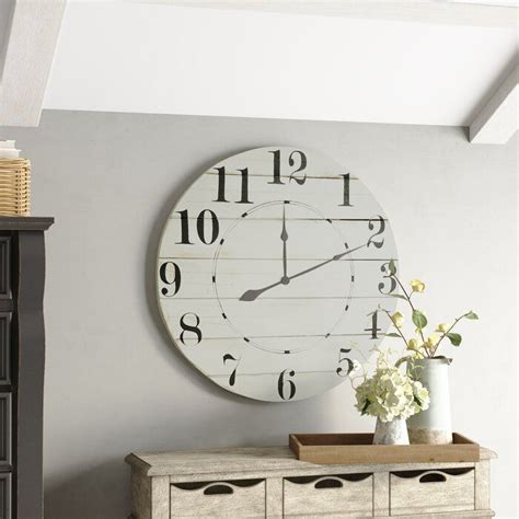 August Grove Gough Farmhouse Wall Clock And Reviews Wayfair Oversized
