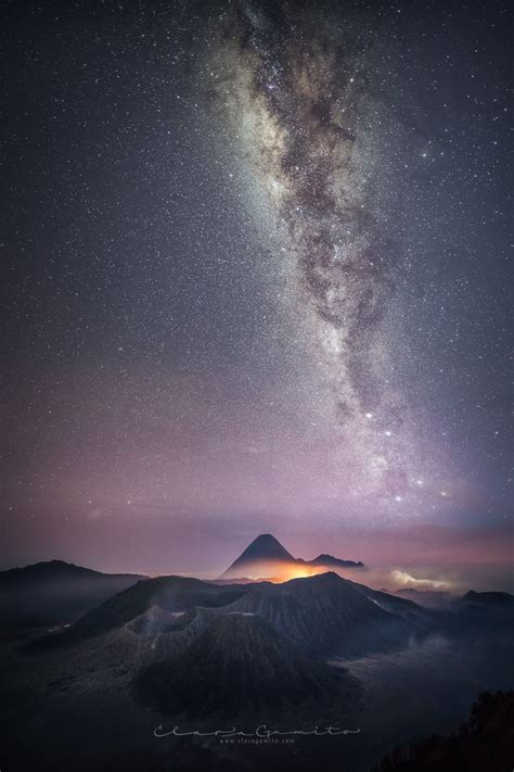 Mount Bromo And The Milky Way 3452 Mount Bromo Semeru Batok And