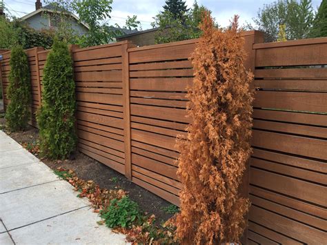 13 Horizontal Wood Fence Designs Pictures References