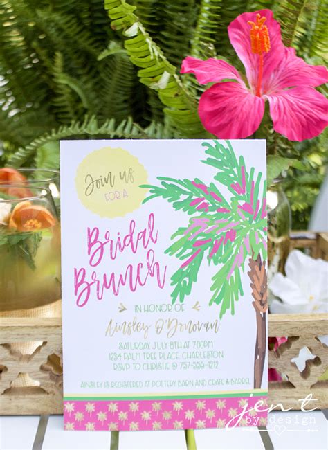Tropical Bridal Shower Idea Palm Trees And Paradise Bridal Brunch