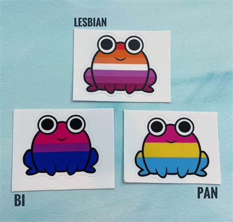 lgbtq pride flag frog stickers etsy uk