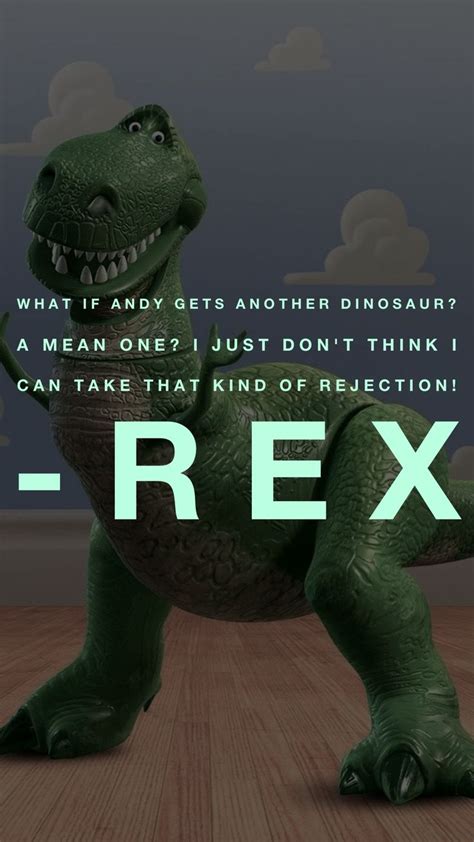 So, here are the 10 most memorable quotes from the toy story movies. Rex Toy Story Quote | Toy story quotes, Toy story, Toy ...