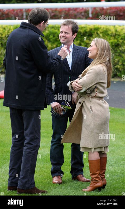 Declan Donnelly And Girlfriend Georgie Thompson Enjoying A Day At Kempton Park Racecourse