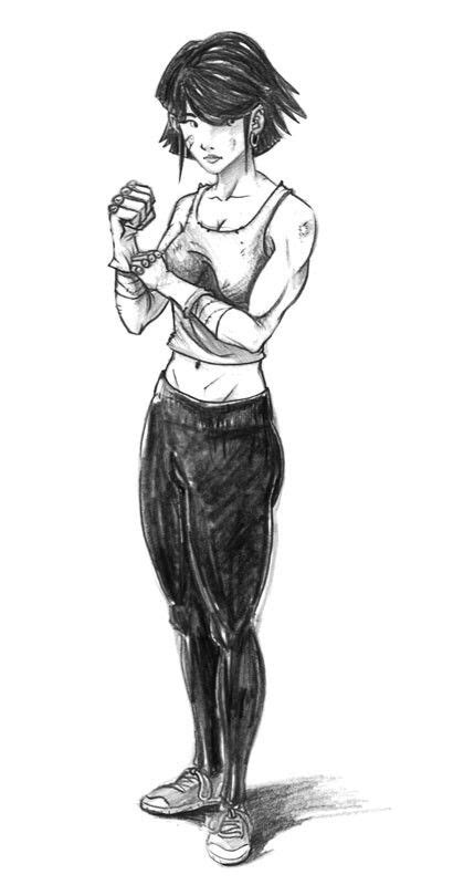 Sketch Croquis Woman Boxer Tomboy Tattoo Awesome Art Cool Art
