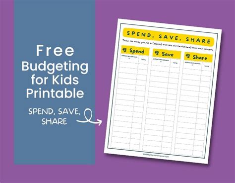 Easy Budgeting For Kids How To Teach Free Printable 2023