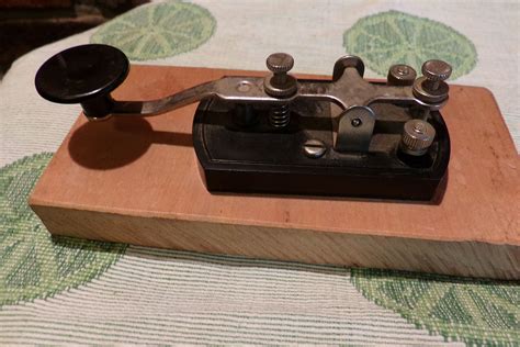 Vintage Morse Code Telegraph Key Vintage Bakelite Telegraph Key Mounted Telegraph Key Rare