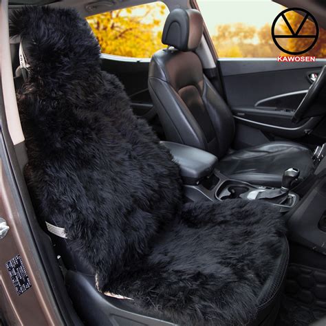 kawosen natural fur seat covers universal size long hair sheepskin car seat cover winter warm