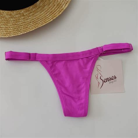 Calcinha De Biquíni Fio Dental Rosa Senses Lingerie