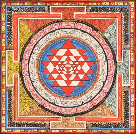Tibetan Buddhist Shri Yantra Mandala Exotic India Art