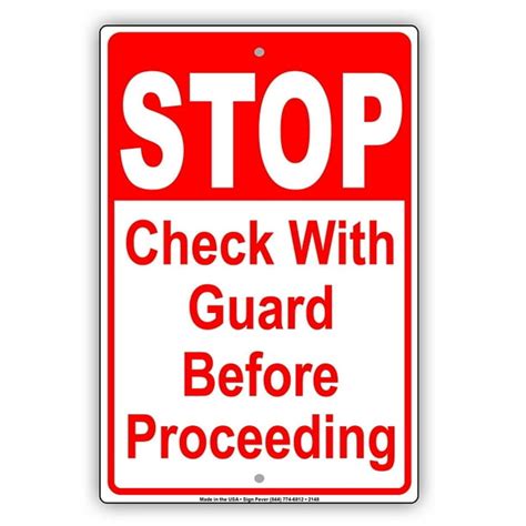 Stop Check With Guard Before Proceeding Safety Alert Caution Warning