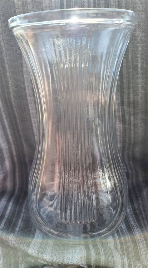 Clear Hoosier Glass Vase 4086 B Etsy
