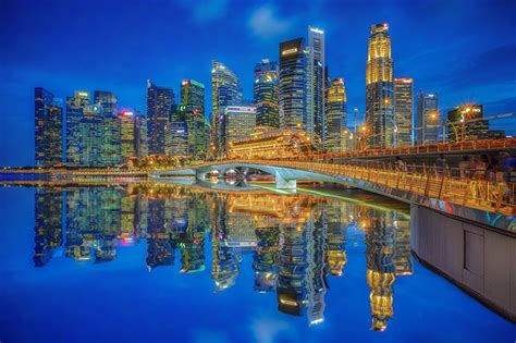Fonds Decran Singapour Maison Gratte Ciel Ponts Marina Bay Jubilee
