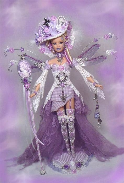 Barbie Victorian Fairy Queen Cameo Doll Lilac Hat Altered Custom Ooak