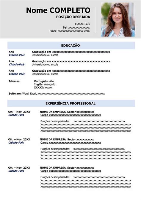 Download Curriculum Vitae Exemplo Preenchido Em Moçambique Png Letrede