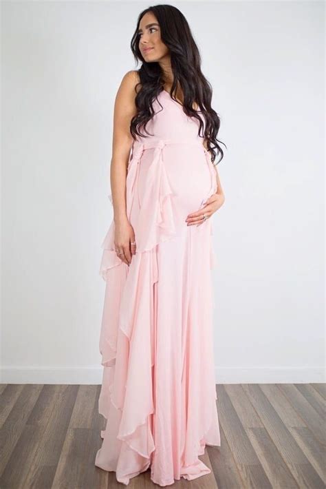 Long Sleeve Baby Shower Gown Maternity Gowns Maternity Dresses