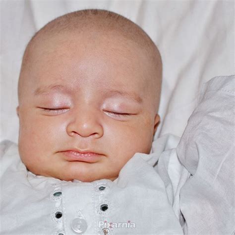 Cute Infant Sleeping People Whiteoutfit Newborn Baby Kids Sleep