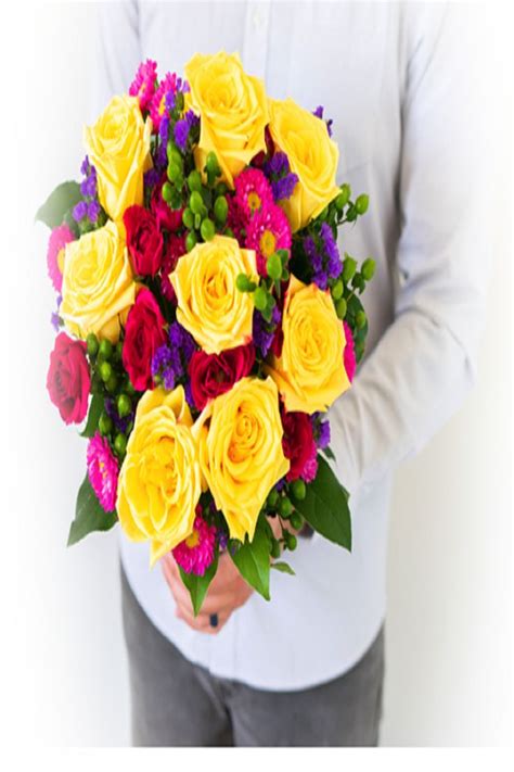 One Dozen Rainbow Roses At From You Flowers Flowers For You Flowers